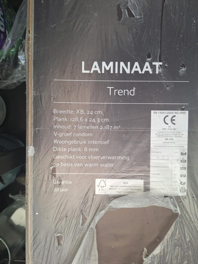 Nieuw laminaat Le Noir & Blanc Trend - 11 m² of meer, Doe-het-zelf en Verbouw, Ophalen of Verzenden