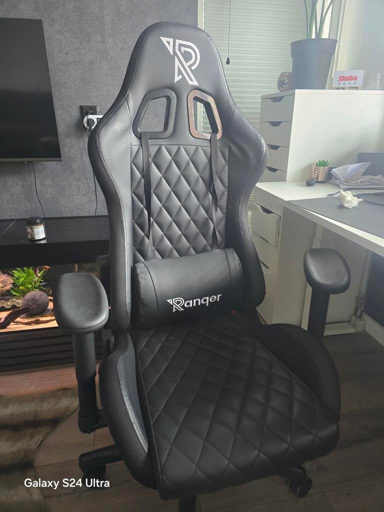 Gamestoel Ranger met verlichting en kussen, Ophalen of Verzenden, Zo goed als nieuw, Zwart