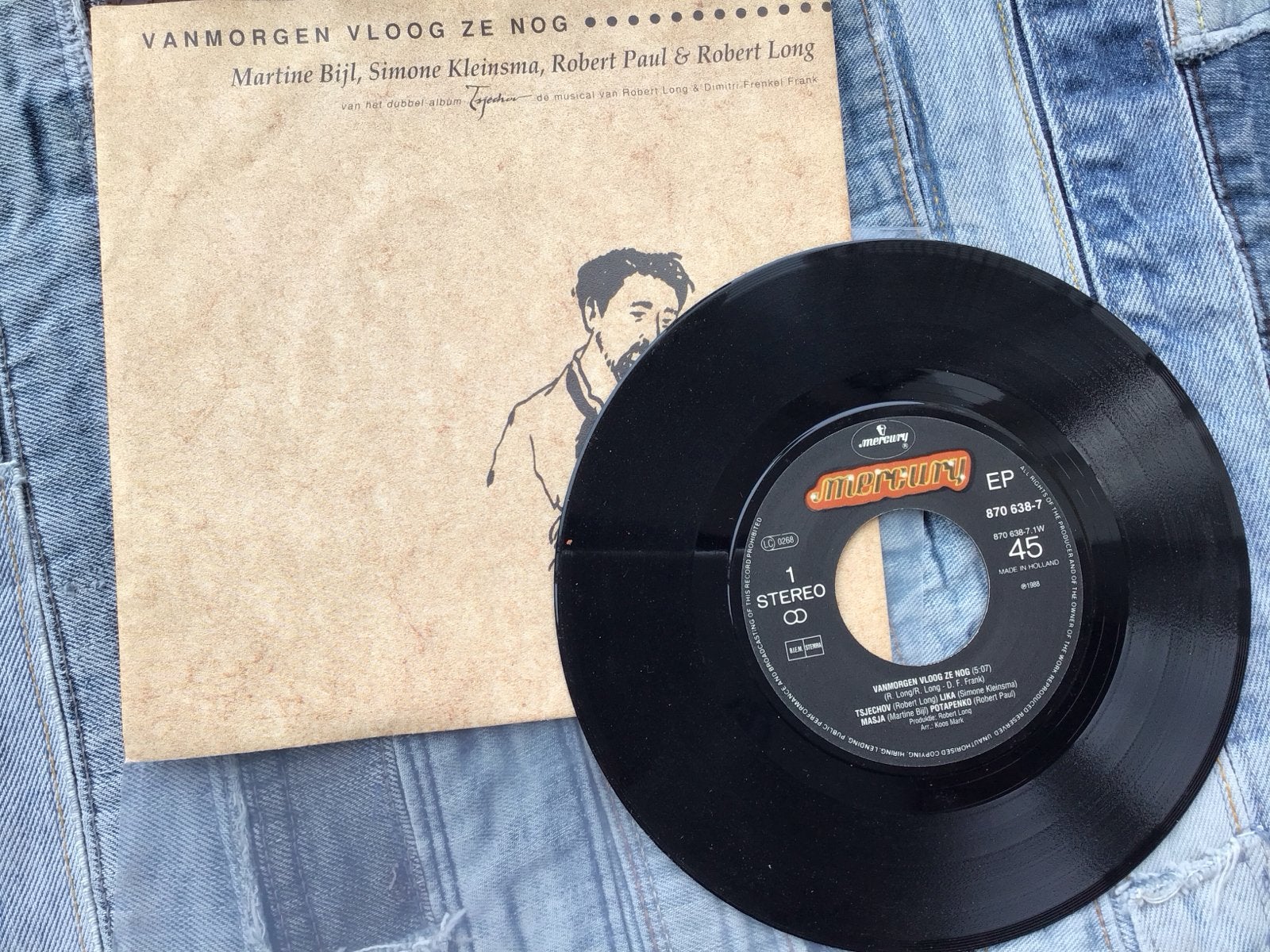 Martine Bijl e.a. - Vanmorgen Vloog Ze Nog EP (Vinyl), Gebruikt, 7 inch, Ophalen of Verzenden, EP