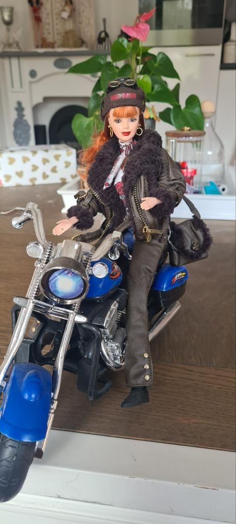 Barbie op Motor - Harley Davidson Stijl, Ophalen of Verzenden, Gebruikt, Meisje