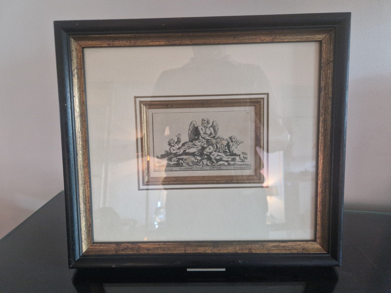 Antieke gravure Simon Thomass 'Saturne ou L'Hyver', Antiek en Kunst, Ophalen of Verzenden