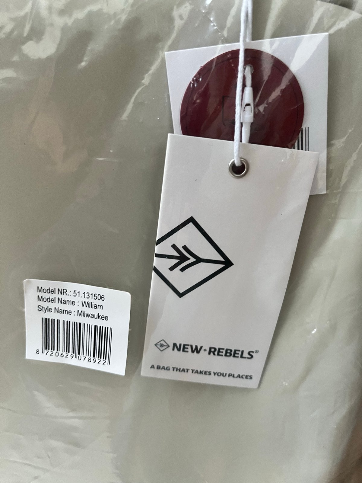Nieuwe New Rebels Rugtas - Model William Milwaukee, Sieraden, Tassen en Uiterlijk, Tassen | Rugtassen, Ophalen, Nieuw, 25 tot 40 cm