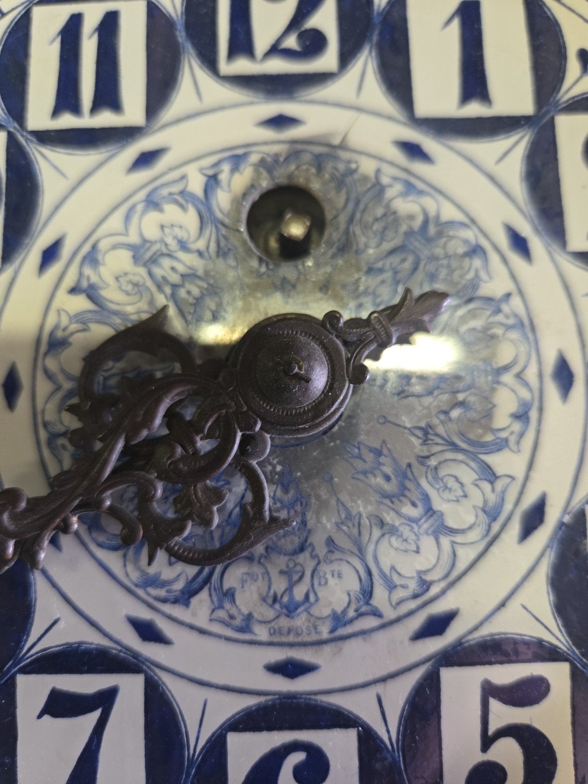 Antieke Creil et Montereau wandklok, Ophalen of Verzenden