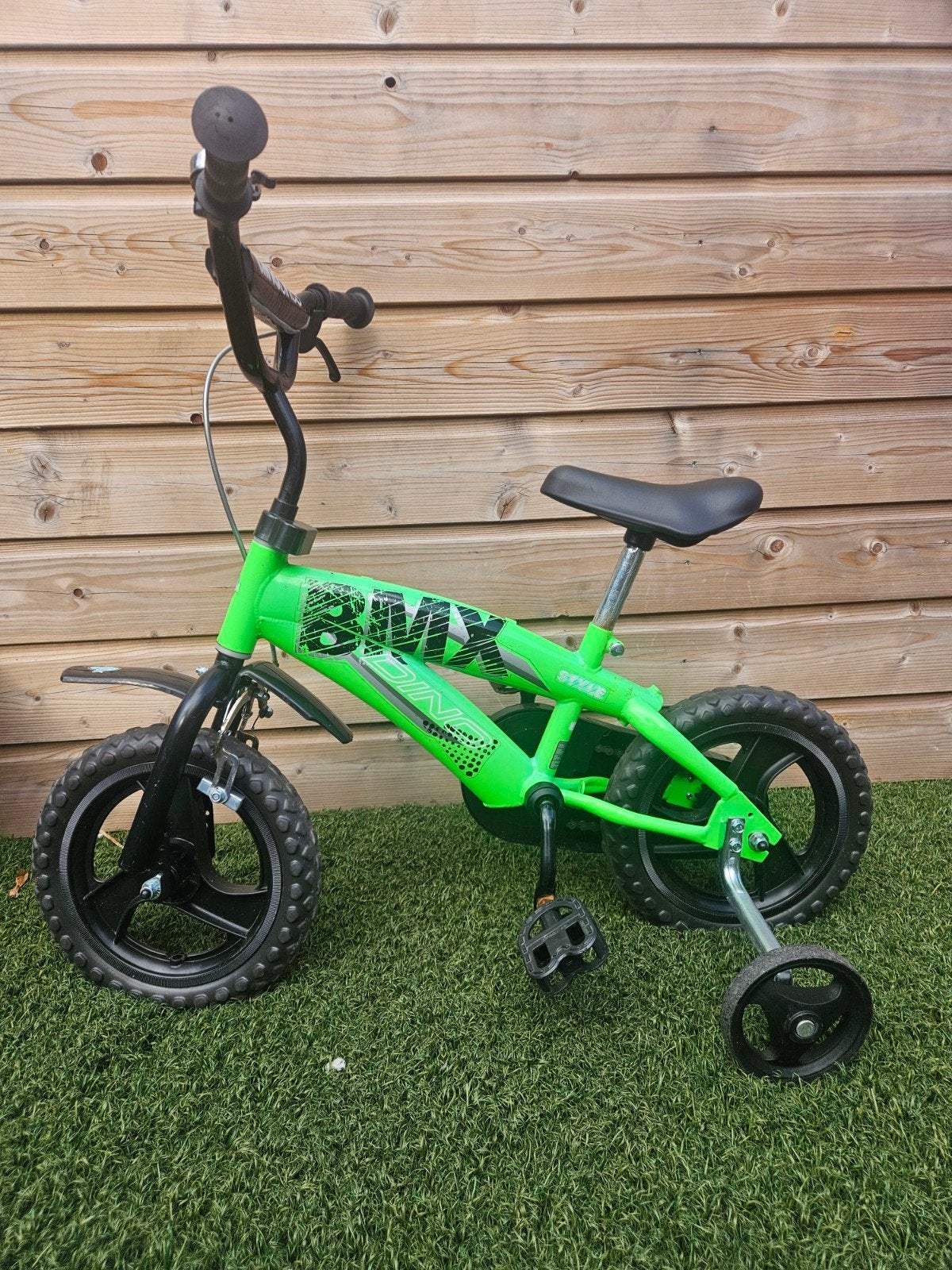 Dino Bikes BMX kinderfiets - Groen - 12 inch, Gebruikt, Staal, Velgrem, Ophalen of Verzenden