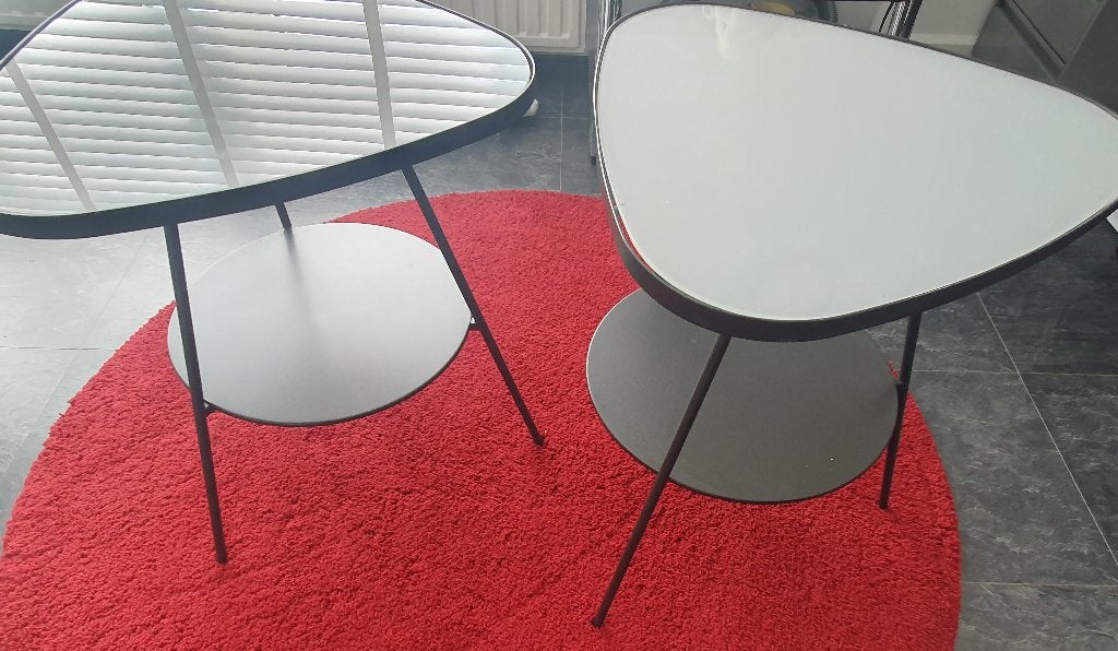 Auping bijzettafels 2x, 45 tot 60 cm, Minder dan 55 cm, Ophalen of Verzenden, Zo goed als nieuw