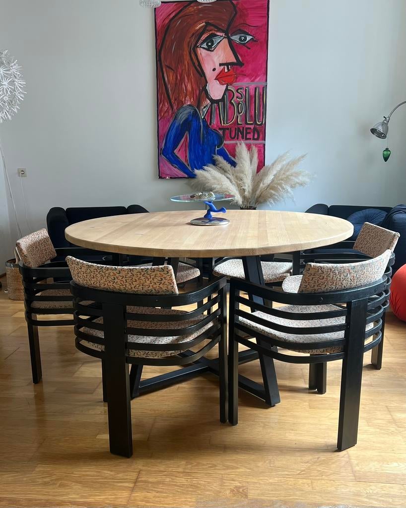 Vintage set design stoelen jean barenburg, Ophalen, Zo goed als nieuw