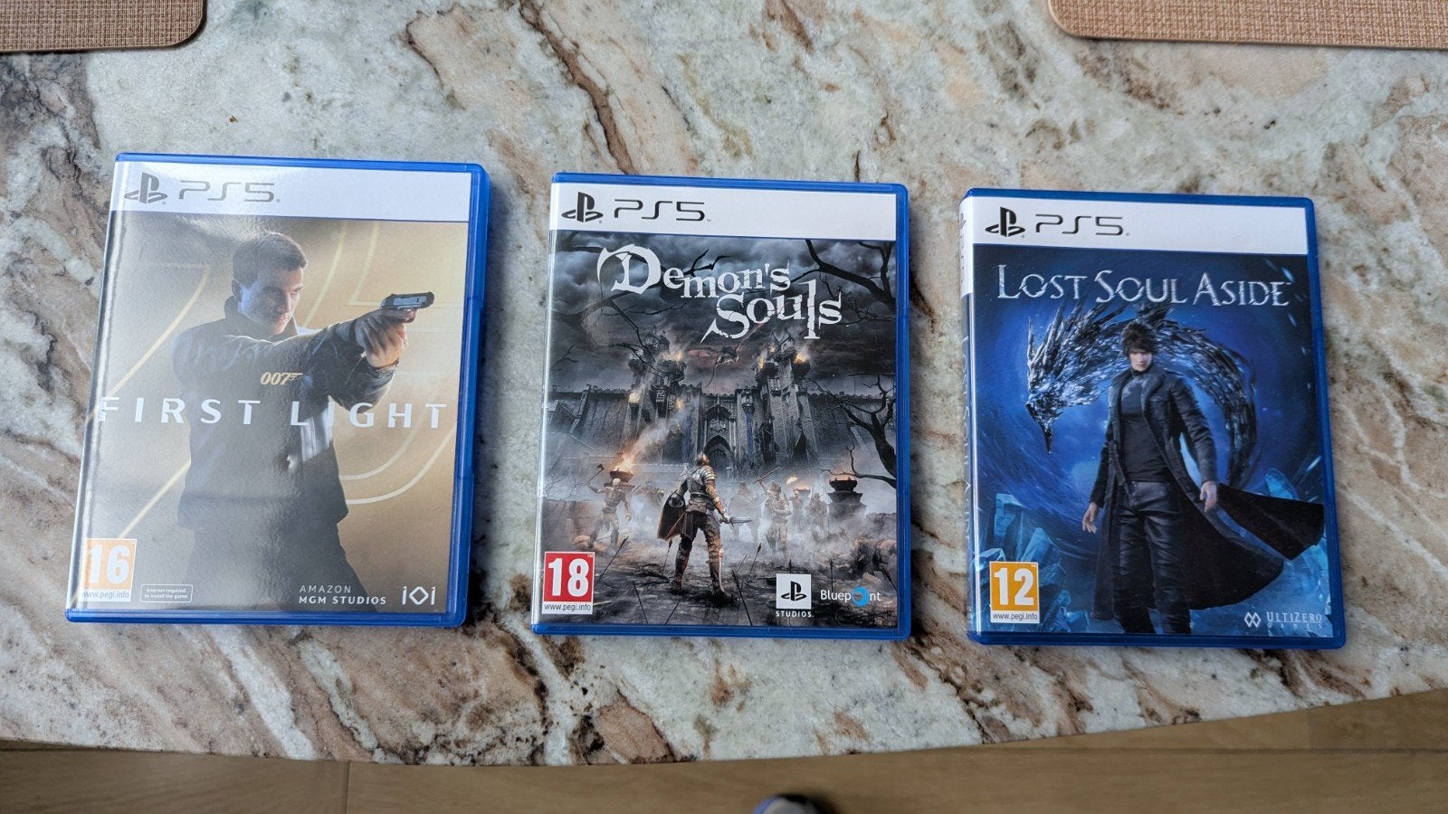 PS5 pakket: 007 First Light, Demon's Souls, Lost Soul Aside, Spelcomputers en Games, Ophalen of Verzenden, Zo goed als nieuw