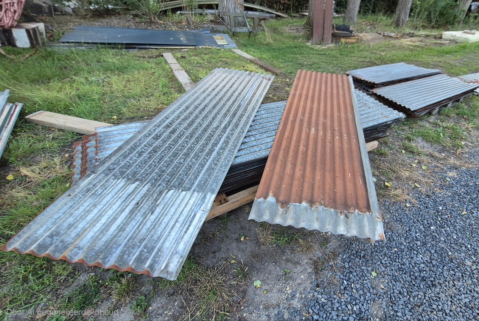 Oude metalen golfplaten - industrieel & robuust, Ophalen
