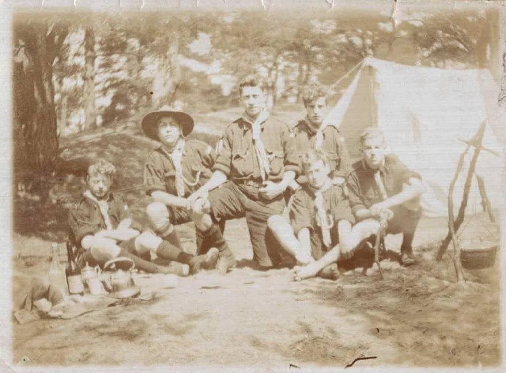 Zeldzame foto van padvinderskamp Bilthoven, aug 1922 . Scout, Verzamelen, Gebruikt, Foto, Ophalen of Verzenden, Voor 1940