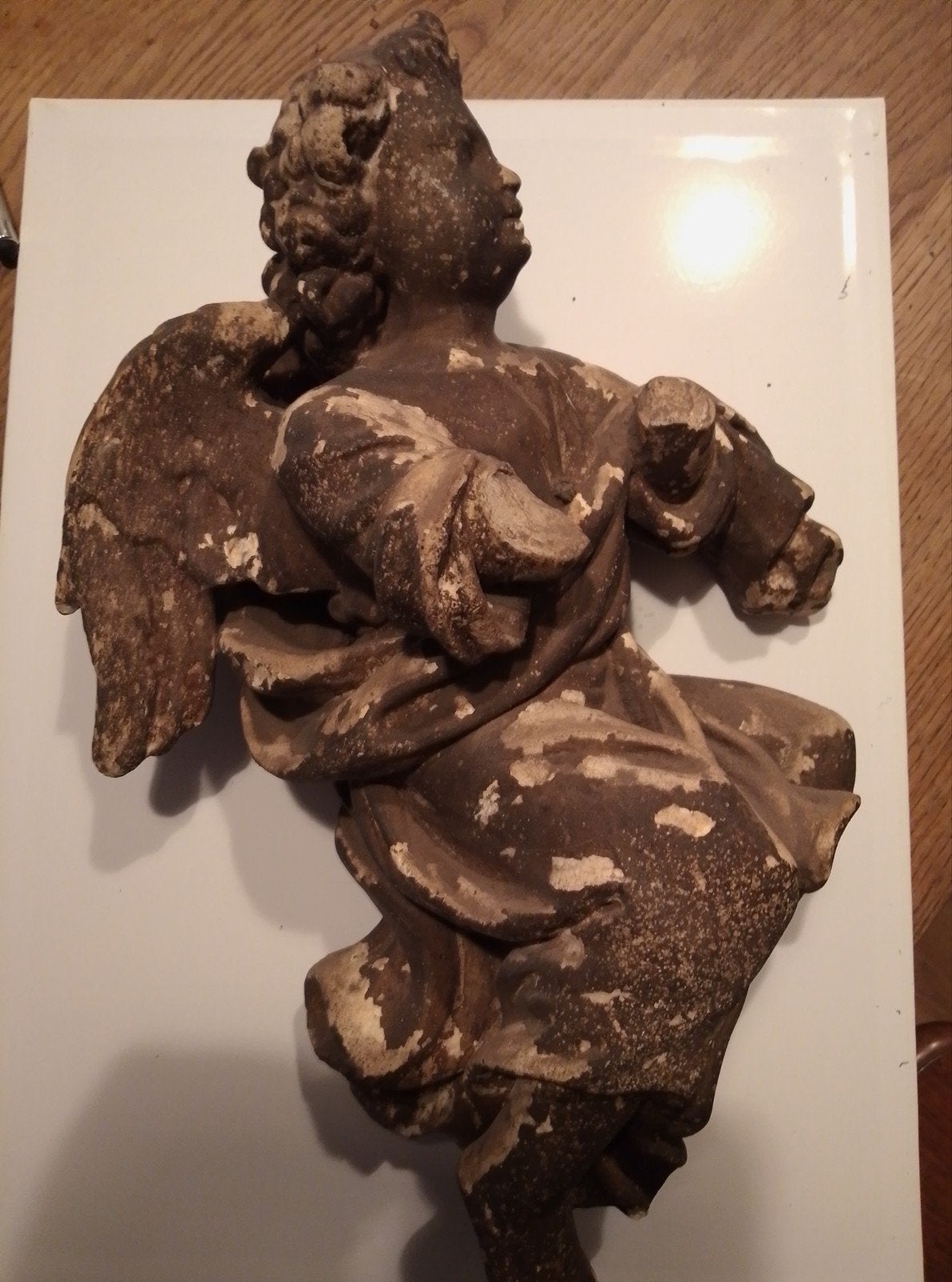 Antiek engelenbeeld - Religieuze kunst, Antiek en Kunst, Ophalen of Verzenden