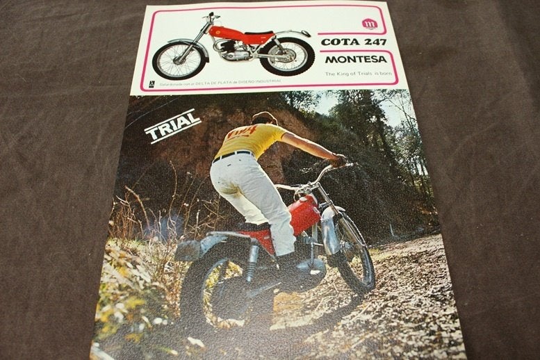 Montesa Cota 247 trial motorfiets verkoop folder, Motoren, Ophalen of Verzenden, Overige merken