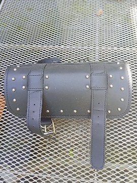 Zwarte motorfiets gereedschapstas met studs, Motoren, Ophalen of Verzenden, Gebruikt