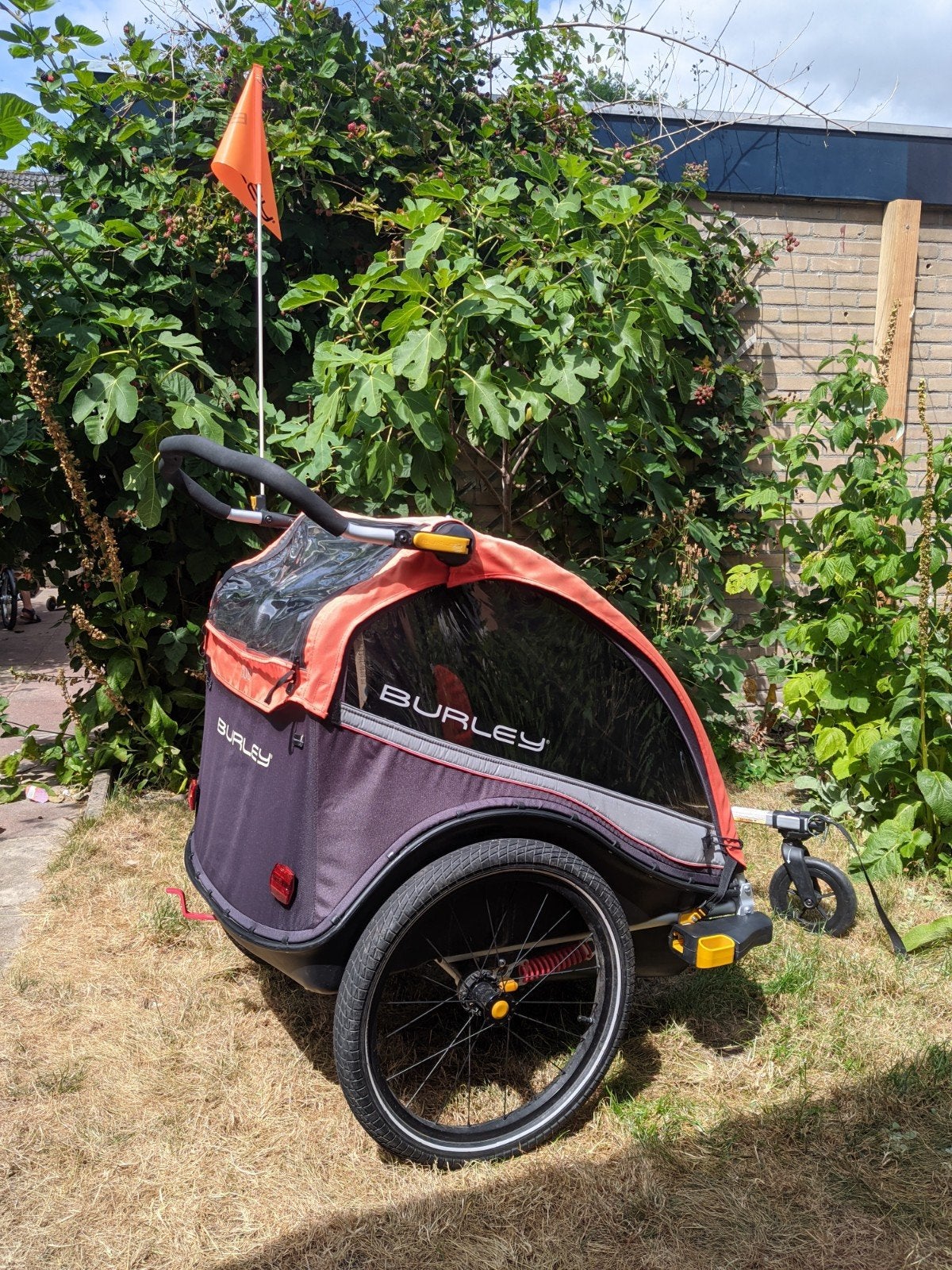 Burley Cub X fietskar / trailer (incl. 2 koppelstukken), Ophalen, Gebruikt, Vering, Burley