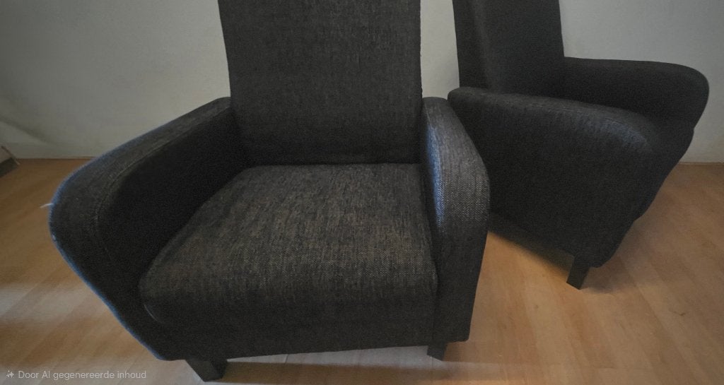 Stoel \ fauteuil, Ophalen, Gebruikt, Twee, Stof