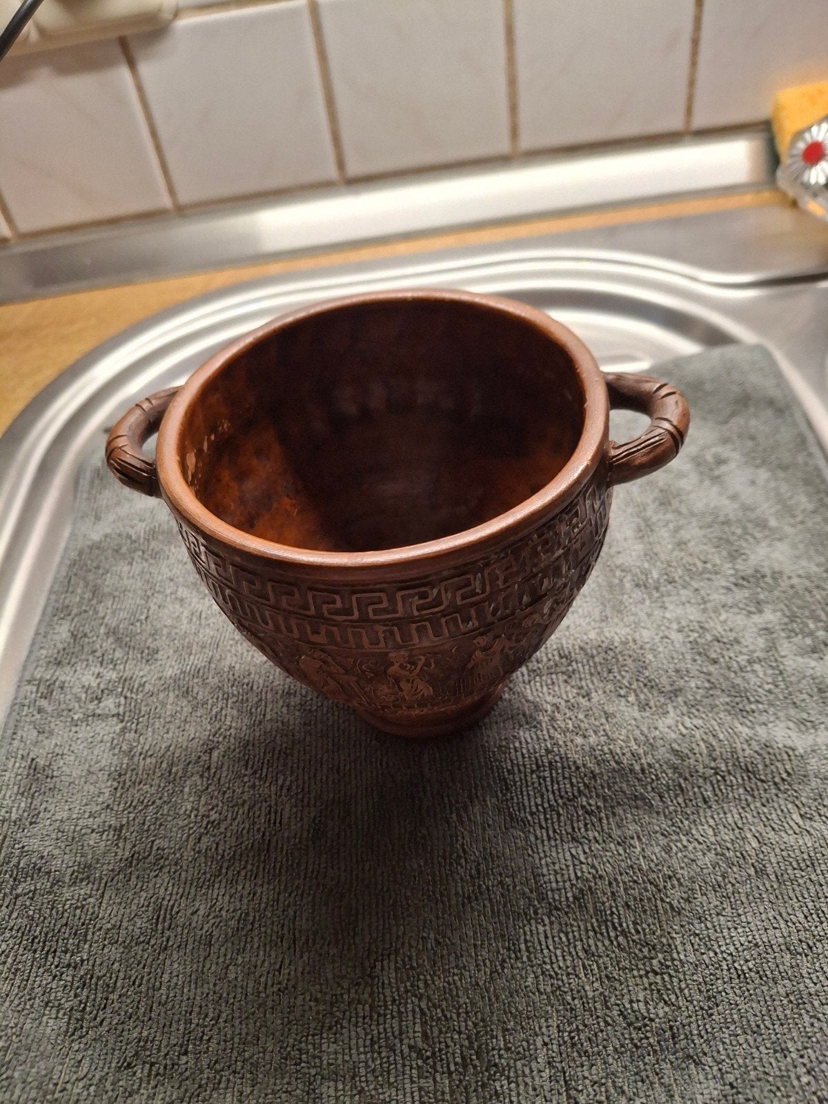 Griekse pot hoogte 12cm, Ophalen