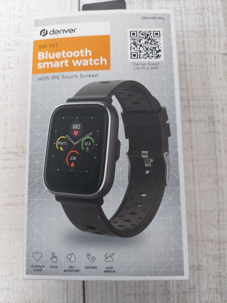 smartwatch denver sw 161, Hartslag, Gebruikt, Zwart, Ophalen of Verzenden