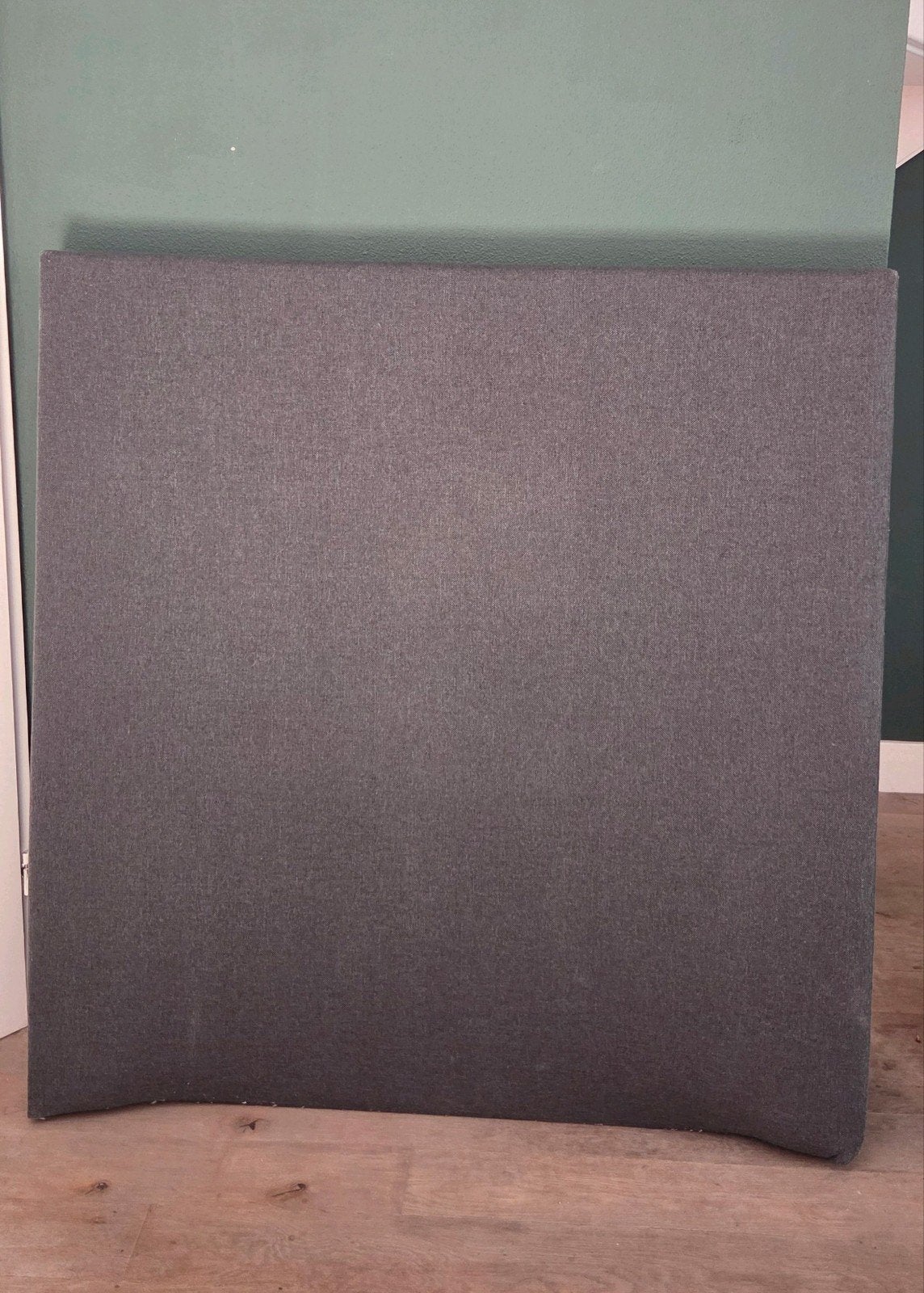 Hoofdbord, 120x126 cm, Ophalen of Verzenden, Tweepersoons, Grijs, Stof