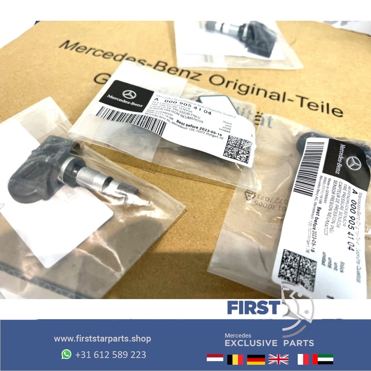 A0009054104 TPMS RDKS BANDENSPANNINGSSENSOR Mercedes G63 A45, Gebruikt, -, Ophalen of Verzenden, -