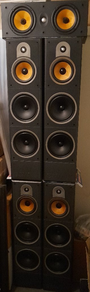 Giga B&W 5.0 set, Gebruikt, Bowers & Wilkins (B&W), Surroundset, Geschikt voor surround/home cinema