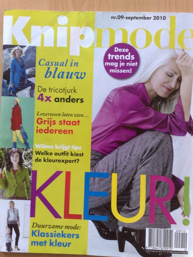 Knipmode september nr. 9 / 2010, Verzenden, Zo goed als nieuw, Vrouw, Knipmode