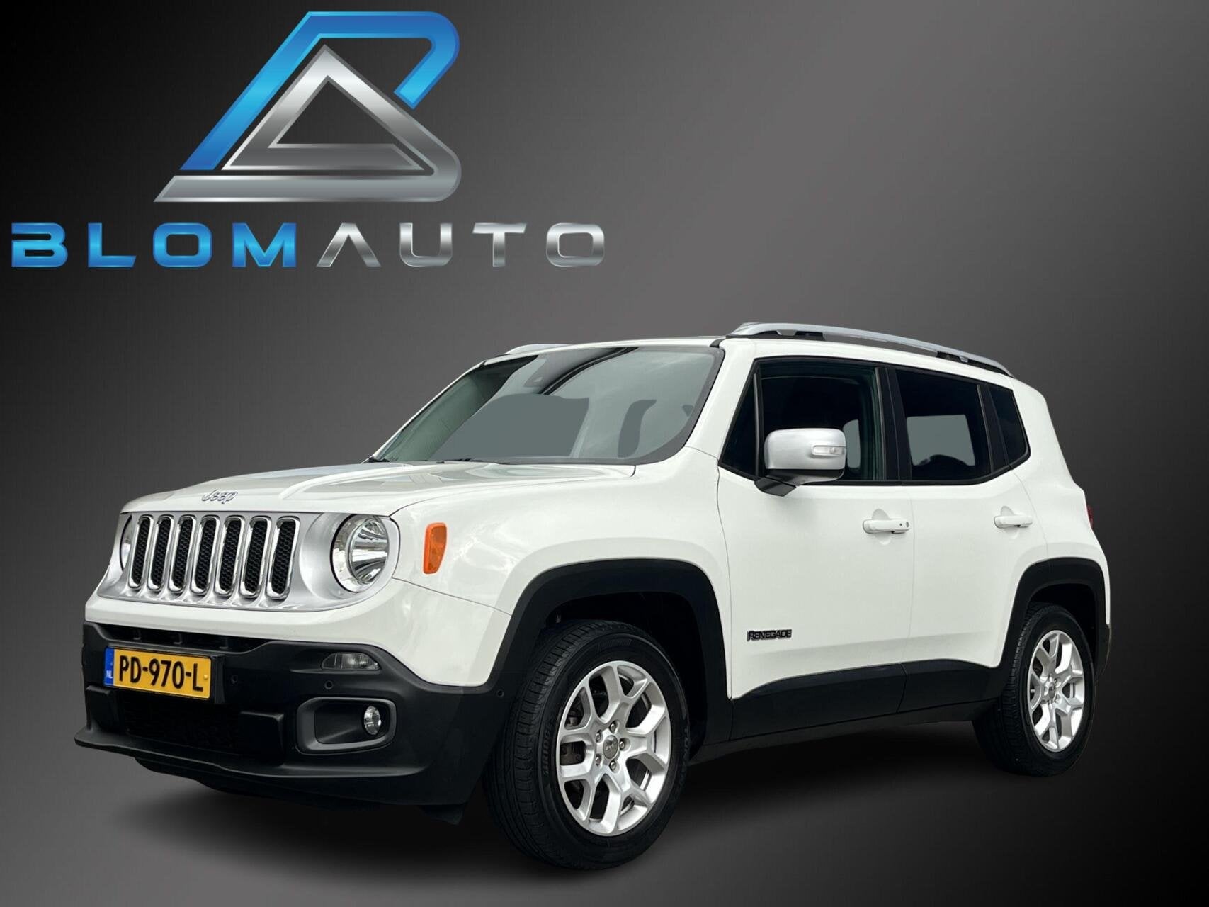 Jeep Renegade 1.4 MultiAir Limited LEDER+STOEL/STUURVERW., Auto's, Jeep, Voorwielaandrijving, Gebruikt, 400 kg, Wit