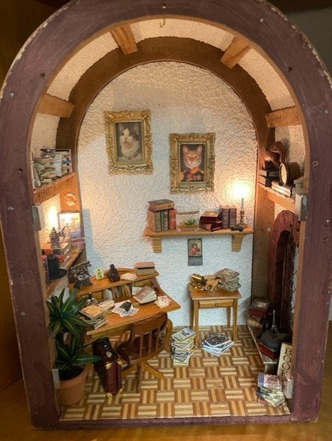 poppenhuis kantoor in Juke Box, Verzamelen, Poppenhuizen en Toebehoren, Ophalen of Verzenden, Nieuw, Poppenhuis