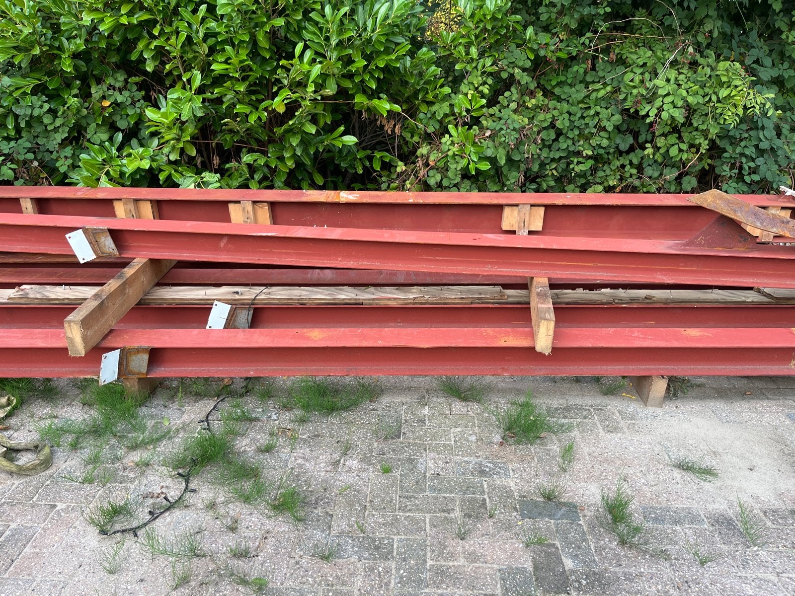 Stalen balken (hea 160 rood gecoat) - 5,5m1, Ophalen, Gebruikt, Ijzerstraat 66, .nl