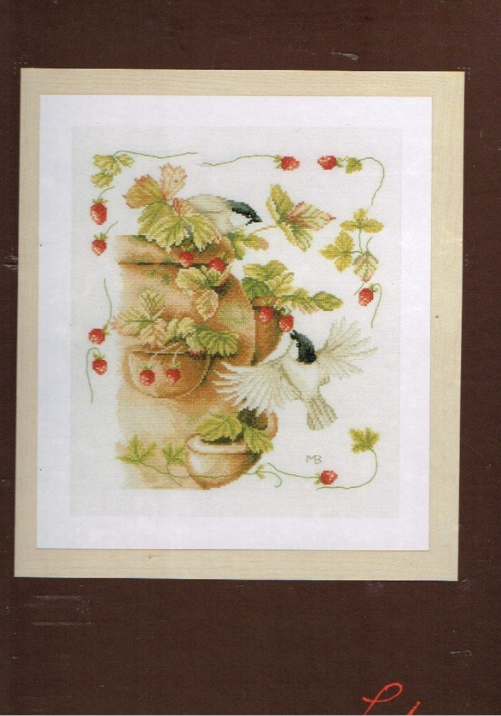 Cado marjolein bastin borduurpakket STRAWBERRY & BIRDS 599, Hobby en Vrije tijd, Ophalen of Verzenden, Nieuw, Handborduren, Borduurpakket