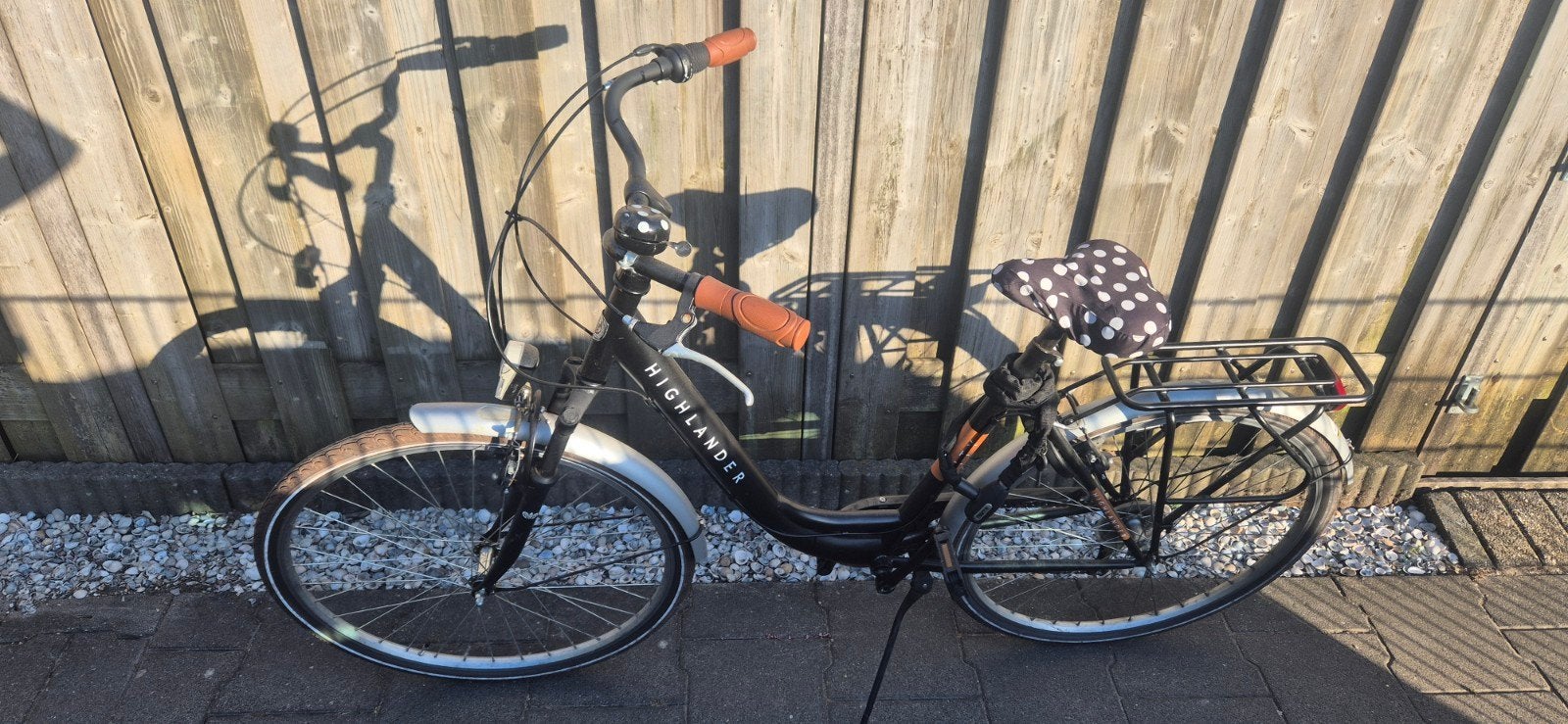 Highlander Damesfiets - Zwart, Zo goed als nieuw, (Extra) lage instap, Velgrem, Zo goed als nieuw, 50 tot 53 cm