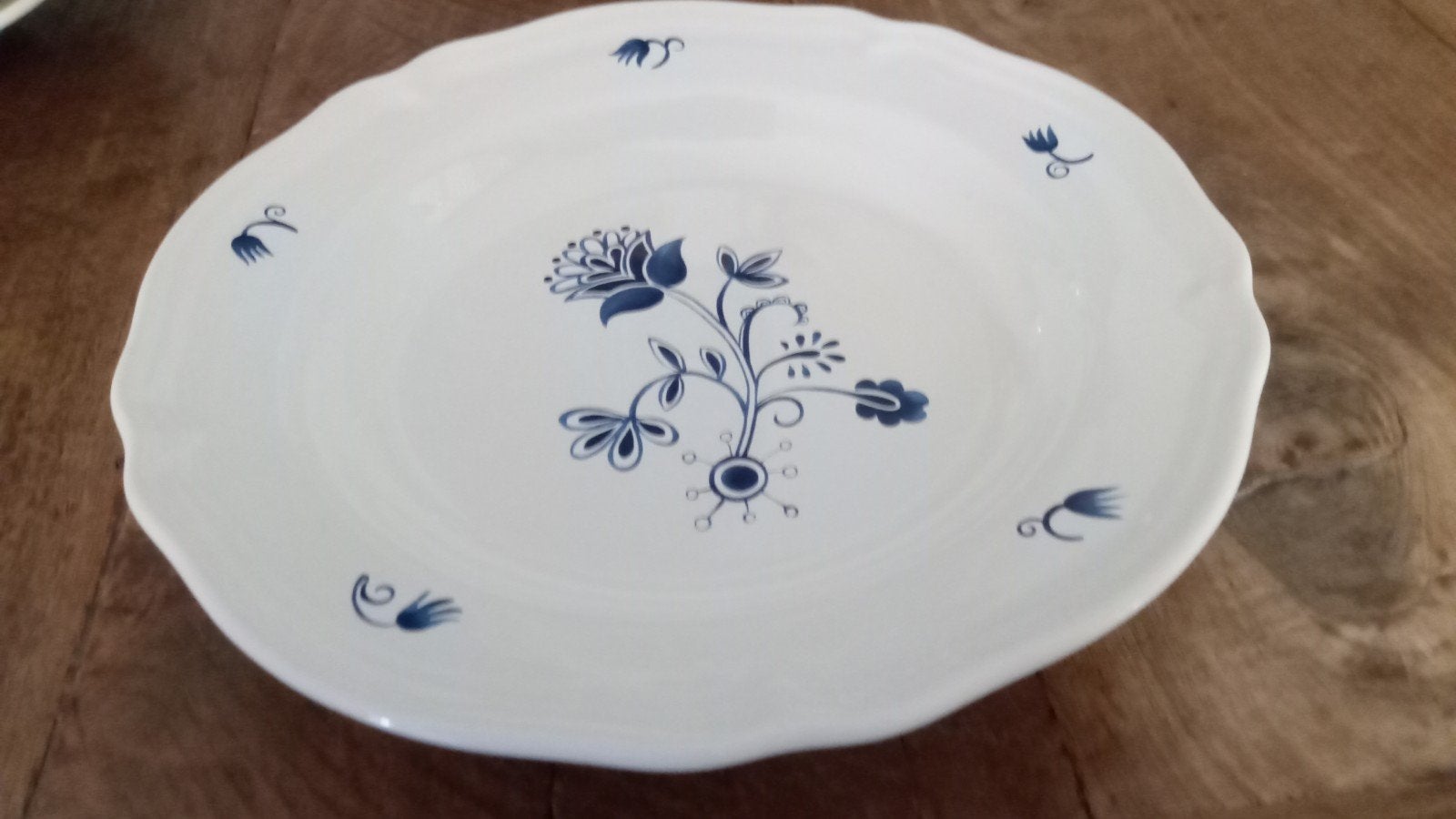 servies vintage Ikea borden blauwe bloem groot 26 cm doorsne, Ophalen of Verzenden