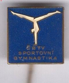 S.S.T.V. Sportovani gymnastika email speldje ( Z_123 ), Verzenden, Zo goed als nieuw, Sport, Speldje of Pin