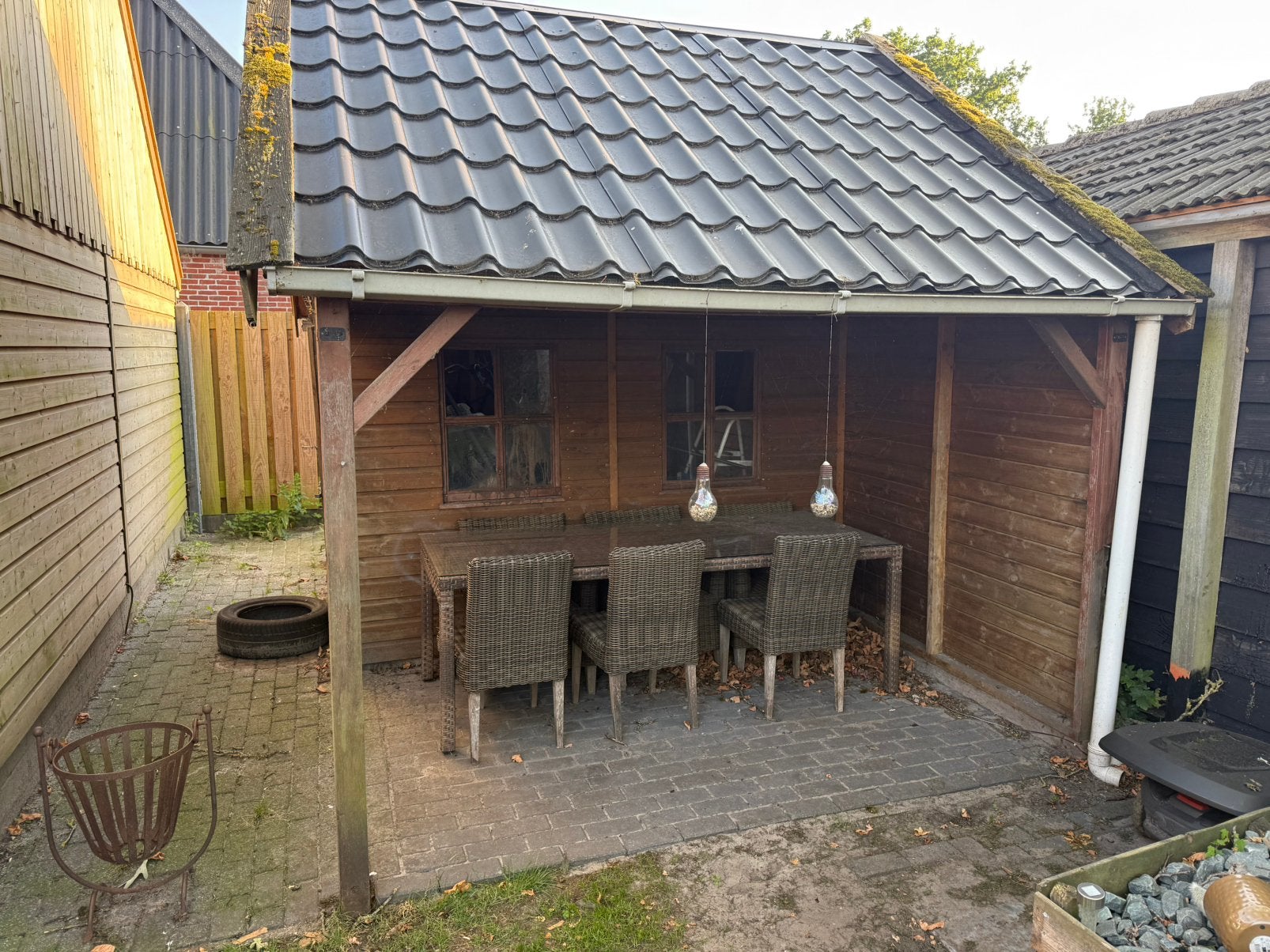 Tuinhuis a blokhut 3.00 bij 4.00met tuinset, Tuin en Terras, Tuinhuizen, Ophalen, 250 tot 500 cm, Blokhut, 2 ramen