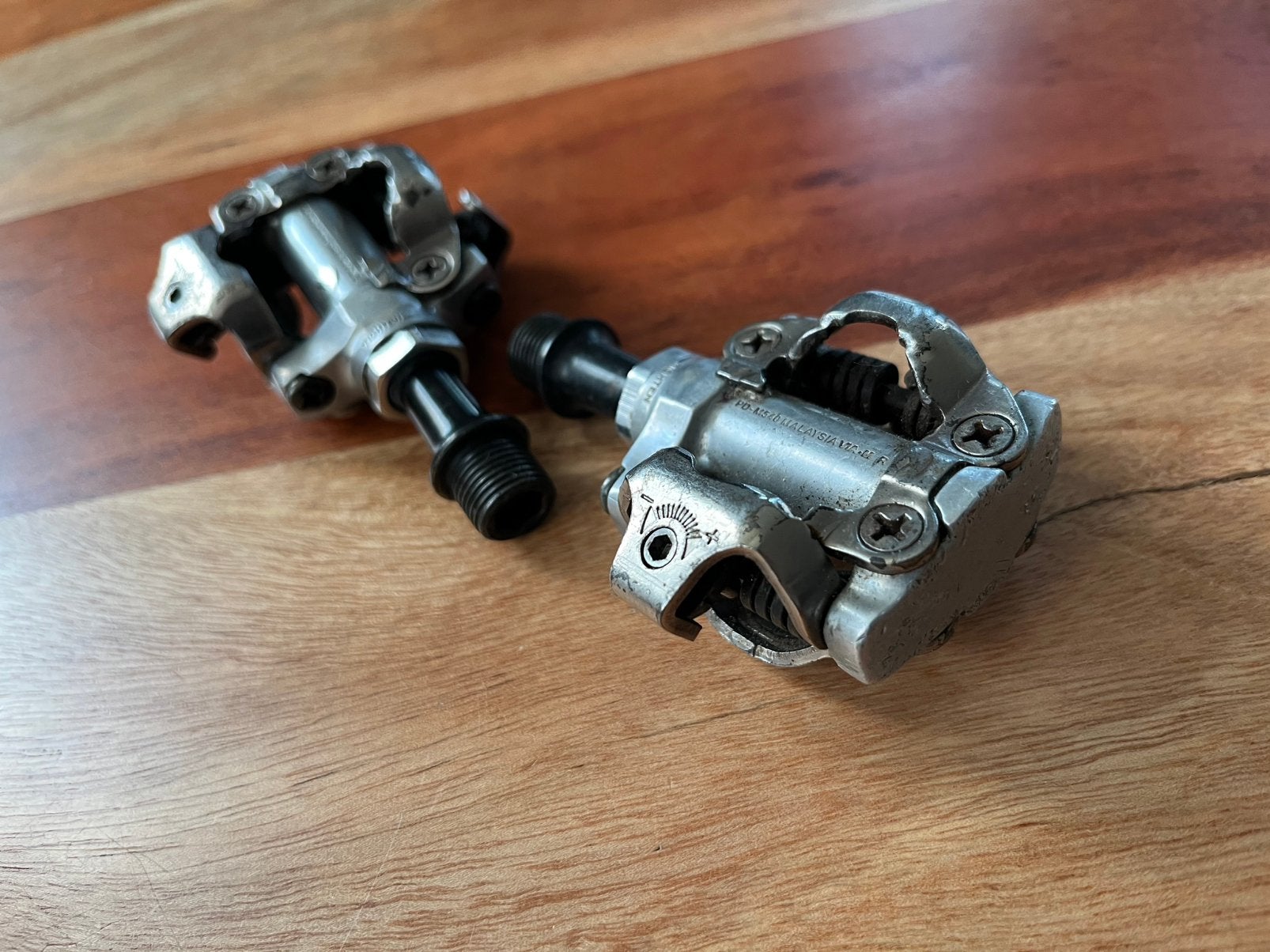 SPD pedalen Shimano PD-M540, Fietsen en Brommers, Fietsonderdelen, Gebruikt, Aluminium, Mountainbike, Ophalen