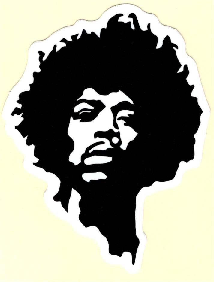 Jimi Hendrix sticker #2, Verzenden, Nieuw, Foto of Kaart