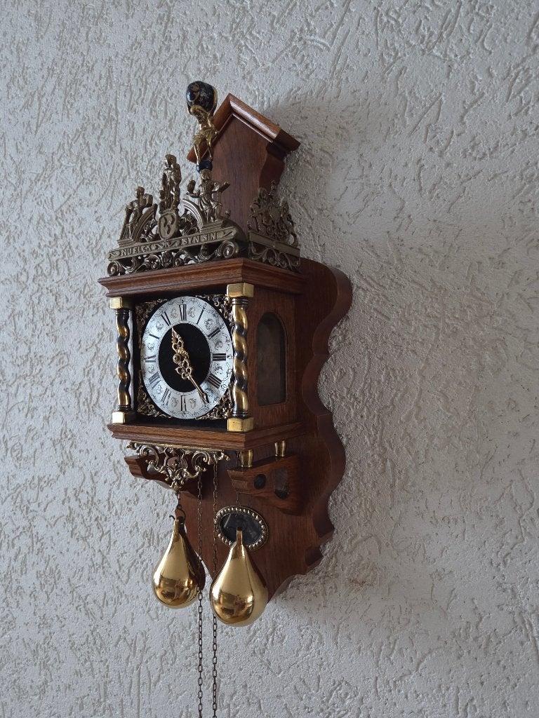 Wandklok met gewichten - klassiek design - Zaanse klok, Ophalen