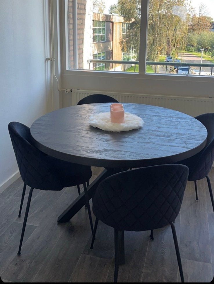 Eettafel set, Ophalen, Gebruikt, 100 tot 150 cm, Rond