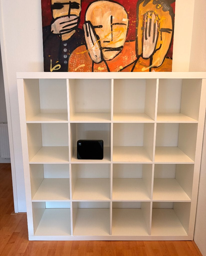 Ikea kallax kast - wit - roomdivider - 16 vakken, Ophalen, 100 tot 150 cm, 100 tot 150 cm, Zo goed als nieuw