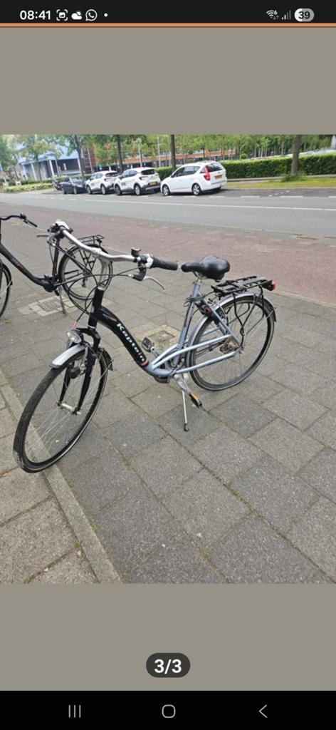 Kaptein damesfiets met versnellingen, Overige merken, Gebruikt, Velgrem, Versnellingen