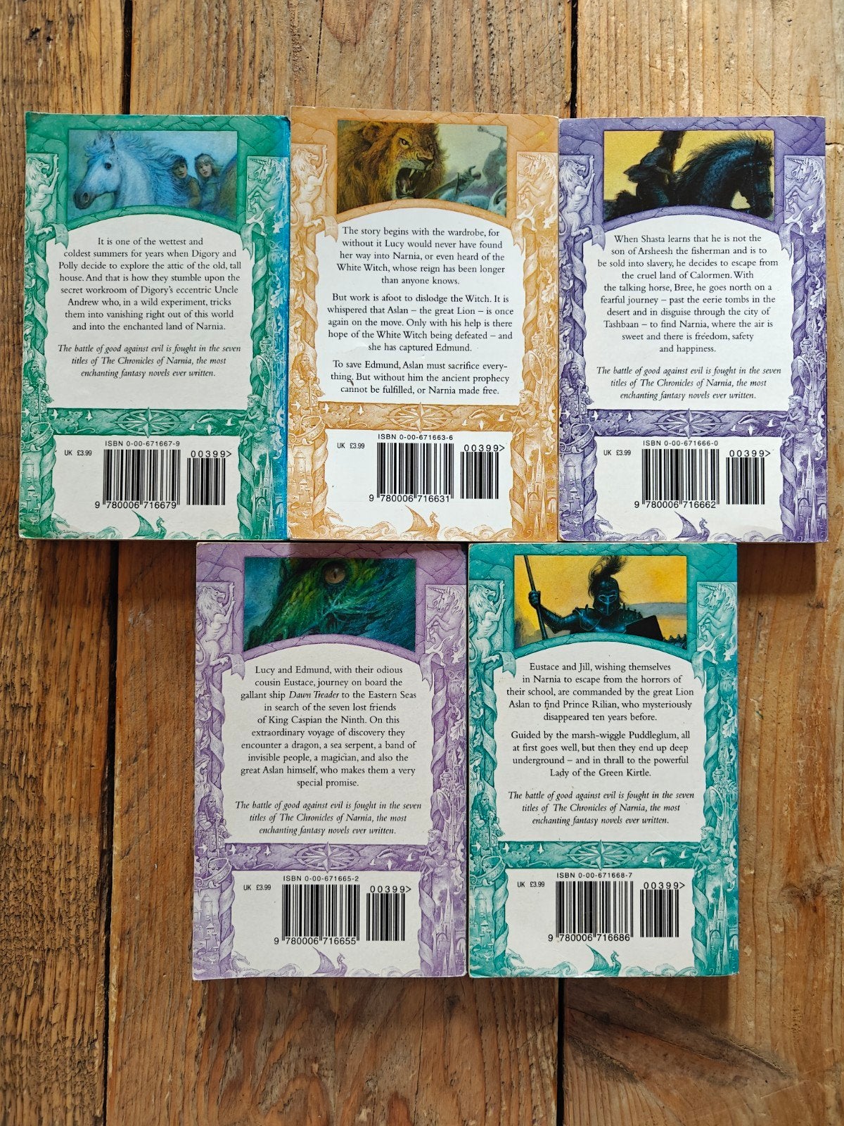 5 Engelse boekjes van de serie: De Kronieken van Narnia., Boeken, Ophalen of Verzenden