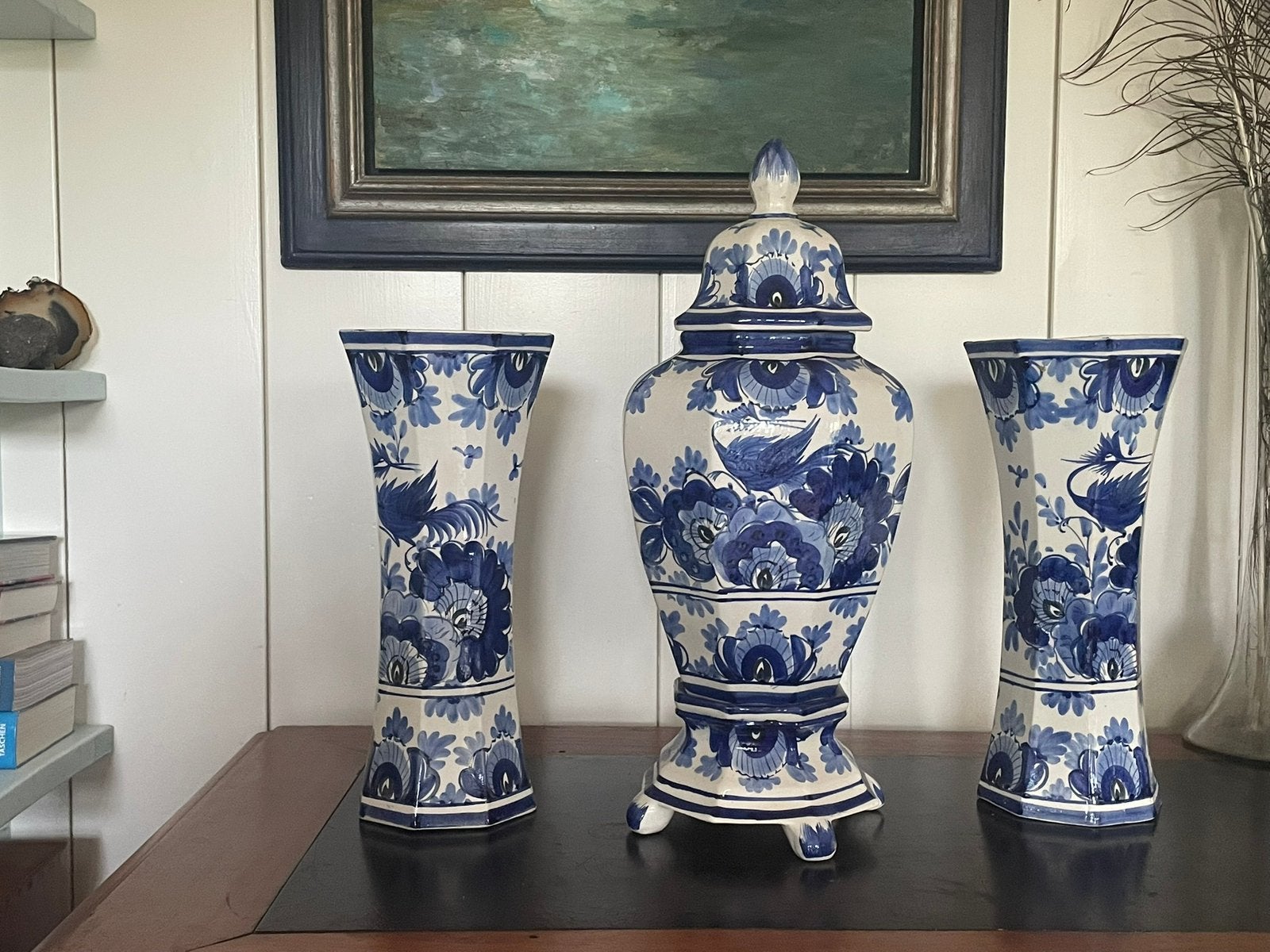 Prachtig Delftsblauw kaststel - CWS Delft (1940-1970), Ophalen