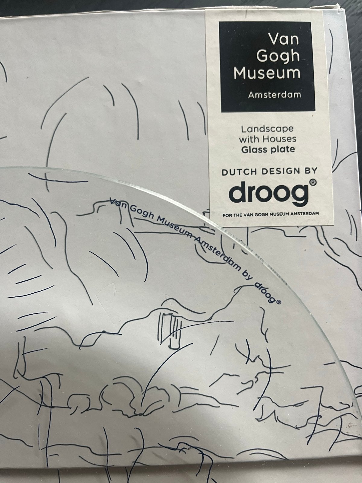 Glazen bord Van Gogh Museum - Dutch design by Droog, Ophalen, Overige merken, Nieuw, Glas