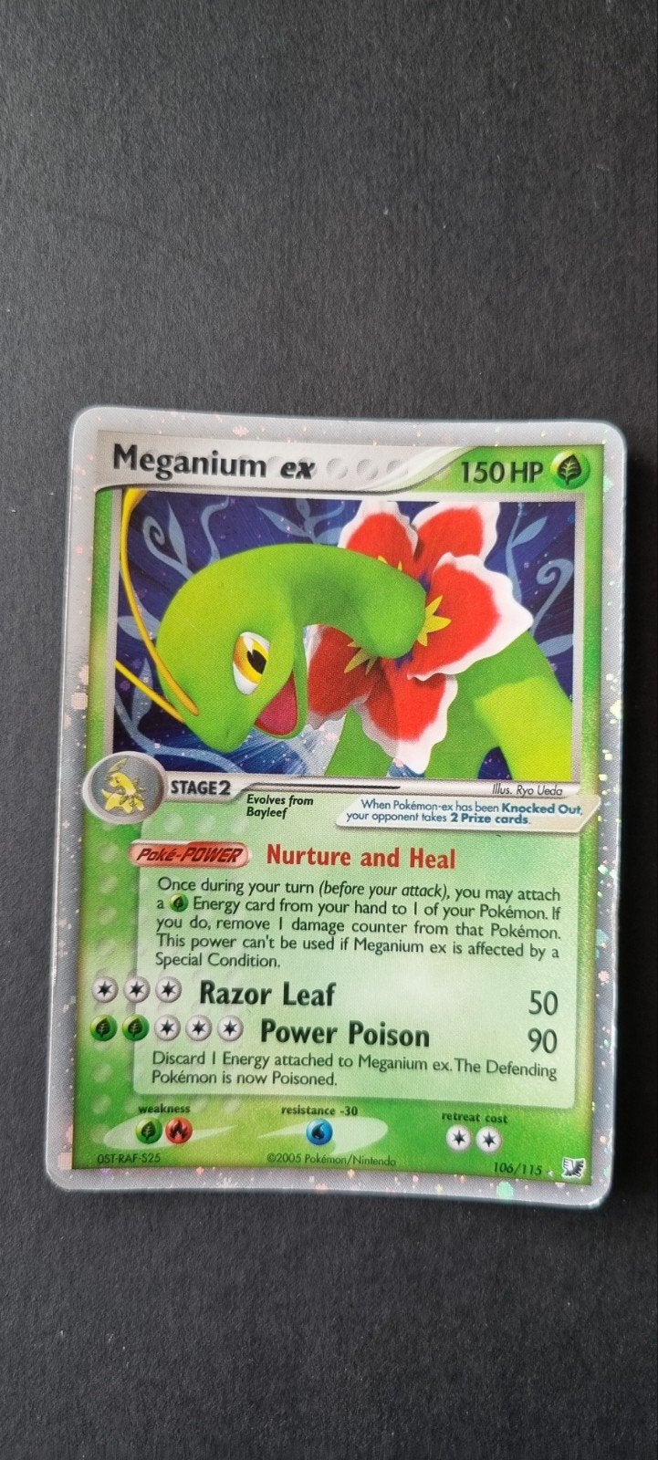 Meganium ex UF 106 Light Played, Ophalen of Verzenden, Gebruikt, Losse kaart
