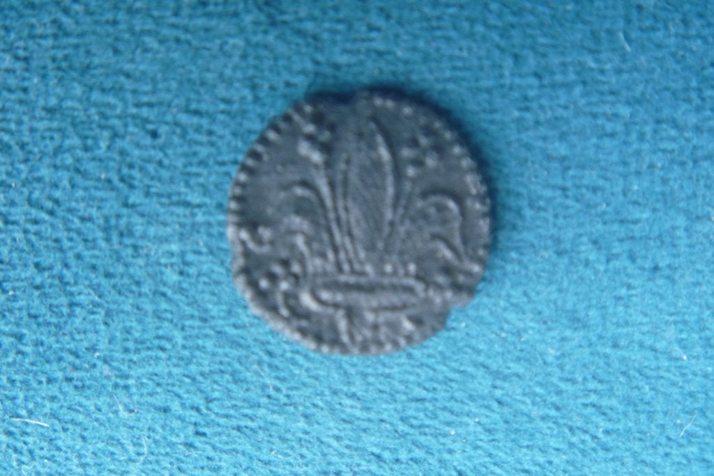 Bodemvondst. Insigne. Muntspeld. Fiorino. Detector.Pelgrim., Ophalen of Verzenden