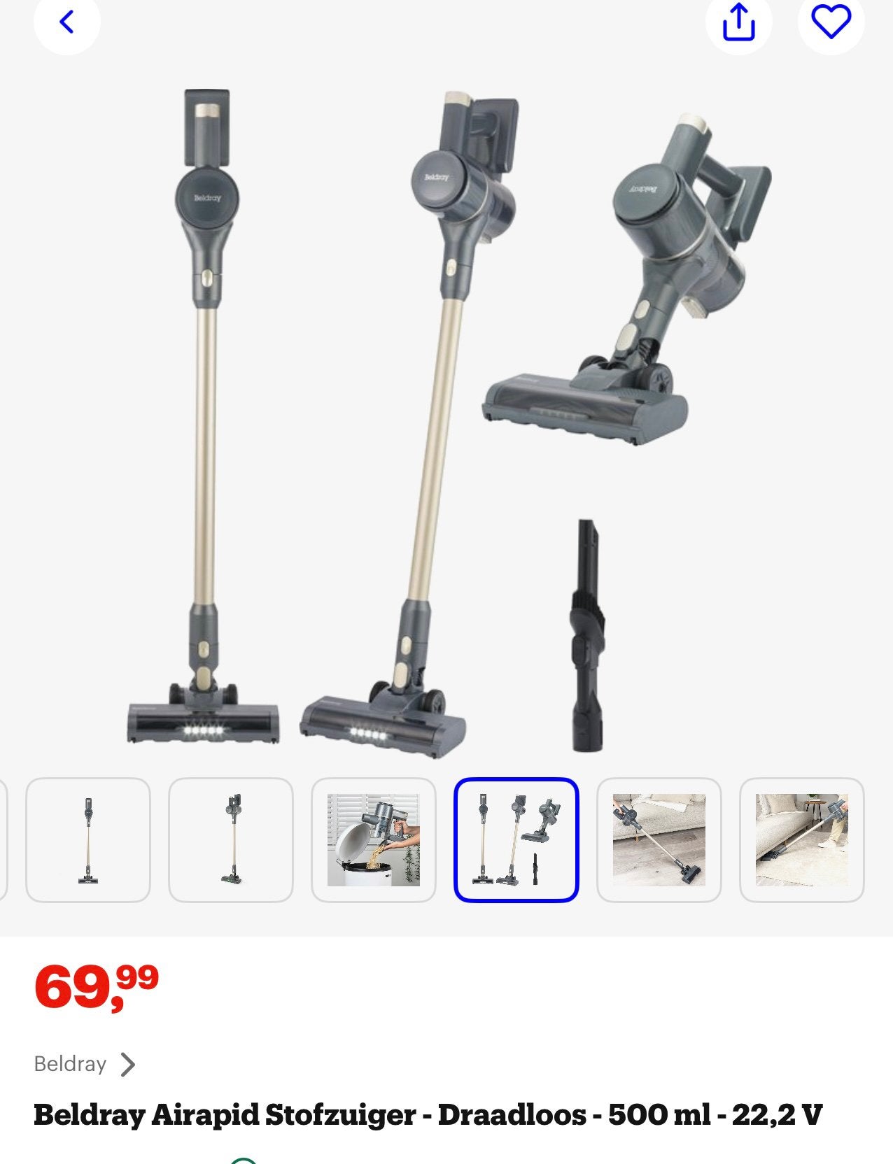 BELDRAY AIRAPID PLUS PET, Ophalen of Verzenden, Zo goed als nieuw