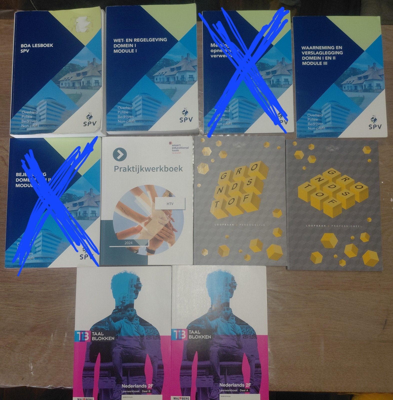 Complete set handhaver toezicht en veiligheid lesboeken, Boeken, Ophalen of Verzenden, Zo goed als nieuw, MBO