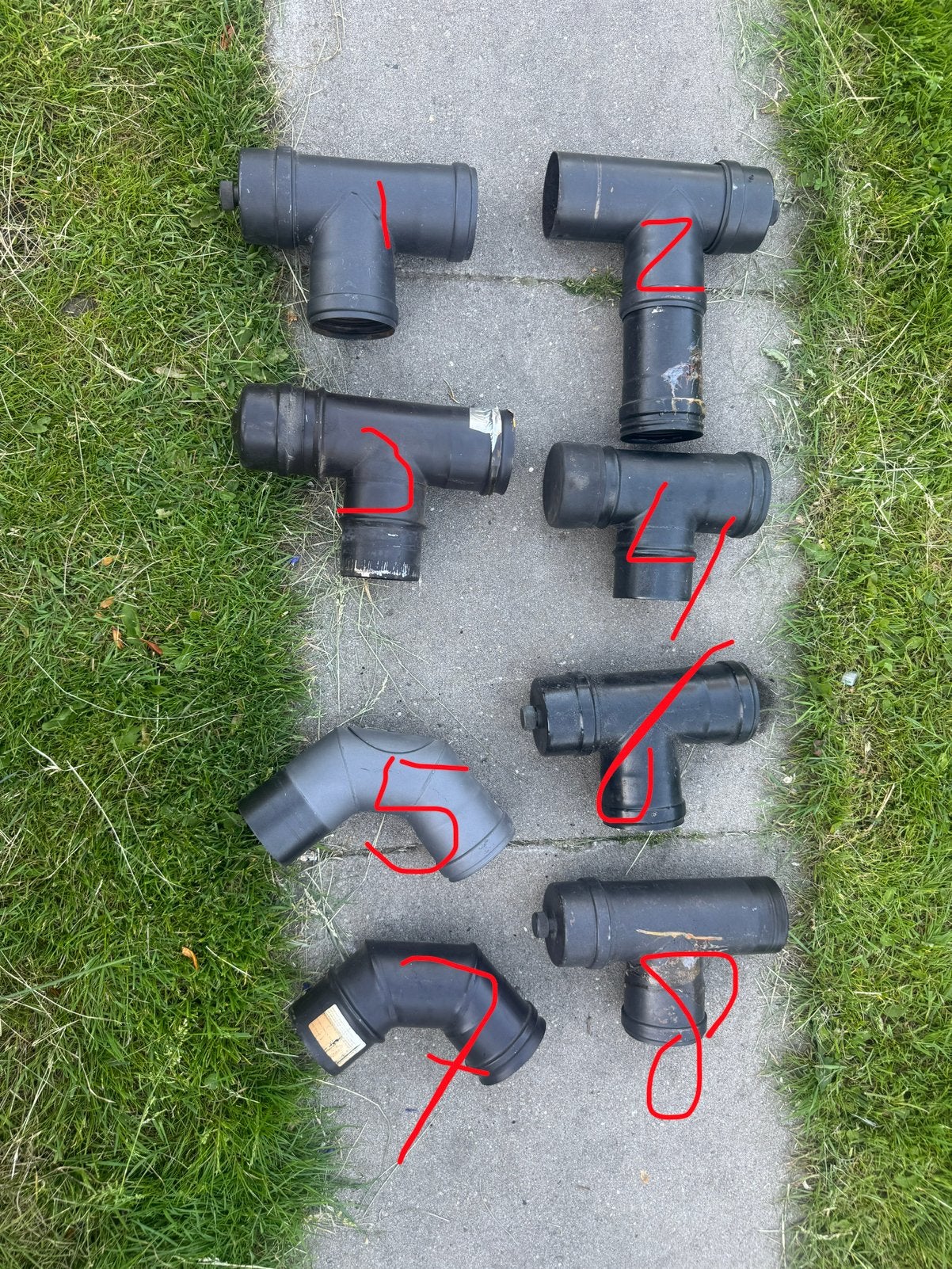 80mm t stuk pelletkachel, Doe-het-zelf en Verbouw, Pvc, Overige typen, Ophalen of Verzenden, Zo goed als nieuw