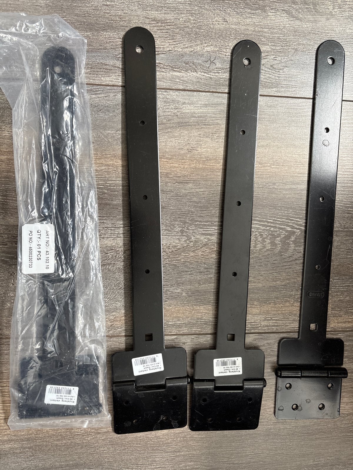 4x Kruisheng vierkant 40cm zwart nieuw, Doe-het-zelf en Verbouw, Hang- en Sluitwerk, Ophalen, Nieuw, IJzer, Scharnier
