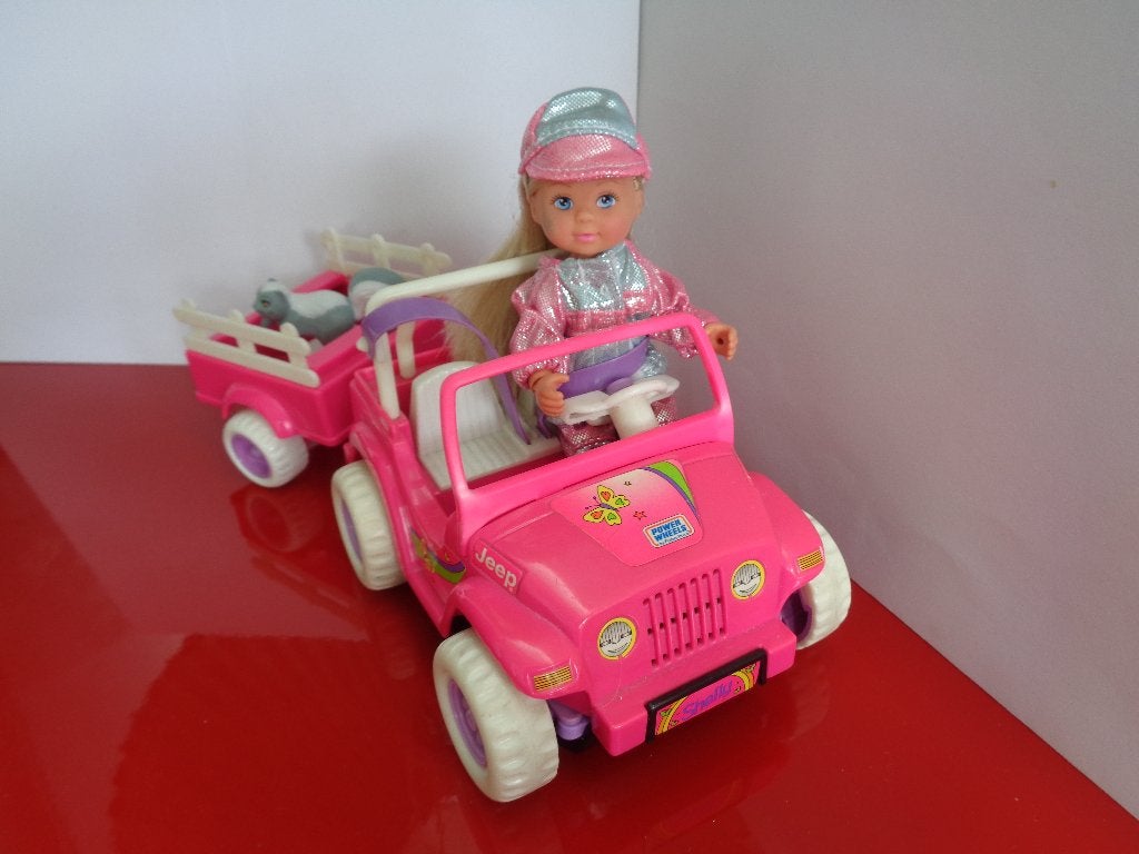 Baby Born My Mini: mooi popje in een Jeep met aanh., Ophalen of Verzenden, Gebruikt, Overige typen