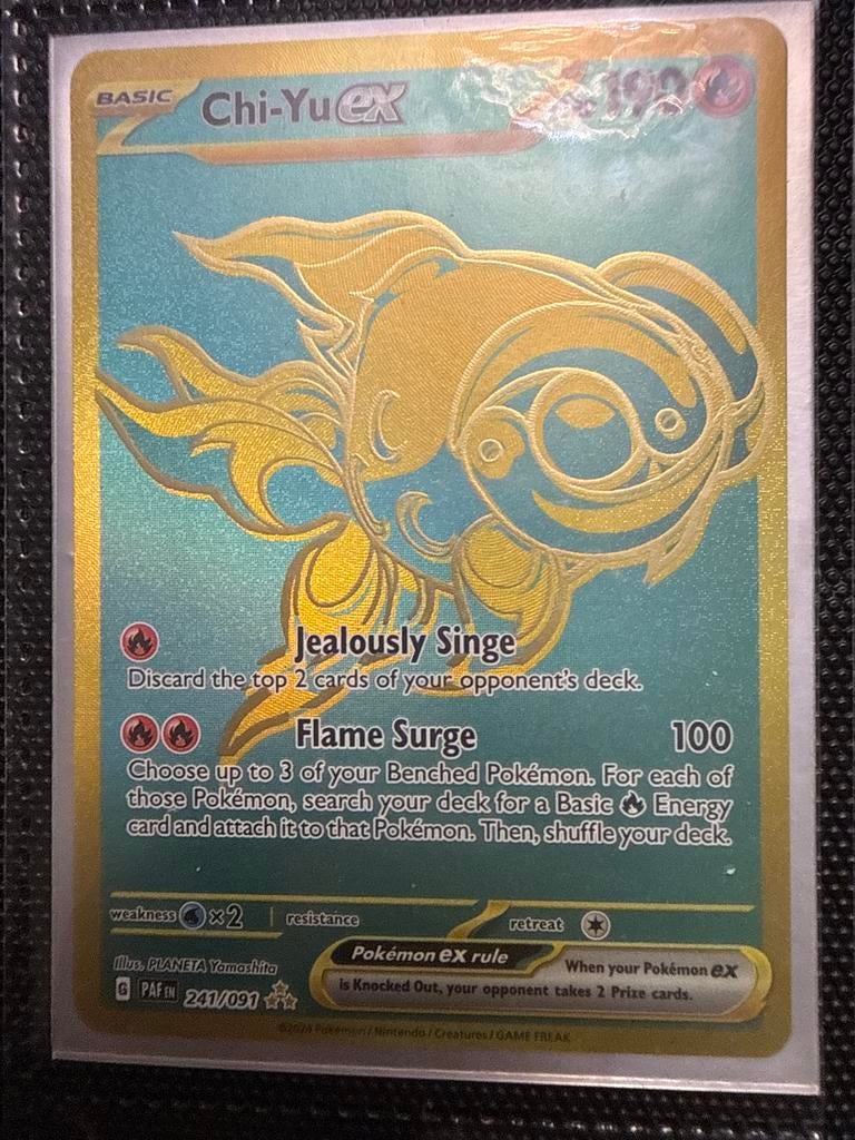 Chi-Yu ex 241/091 Pokémon kaart (Foil), Ophalen of Verzenden, Zo goed als nieuw, Losse kaart, Foil