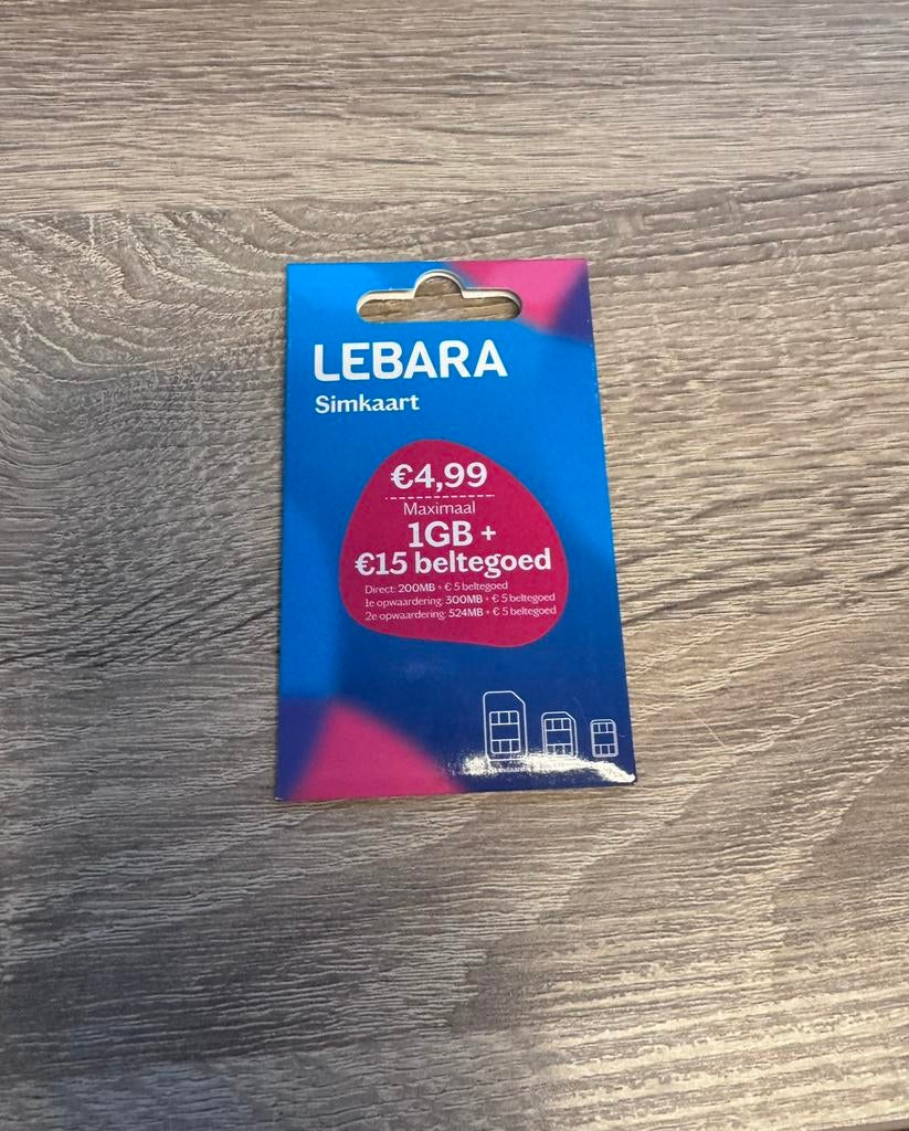 0613162424 Lebara Prepaid Simkaart, Ophalen of Verzenden, Zo goed als nieuw, KPN